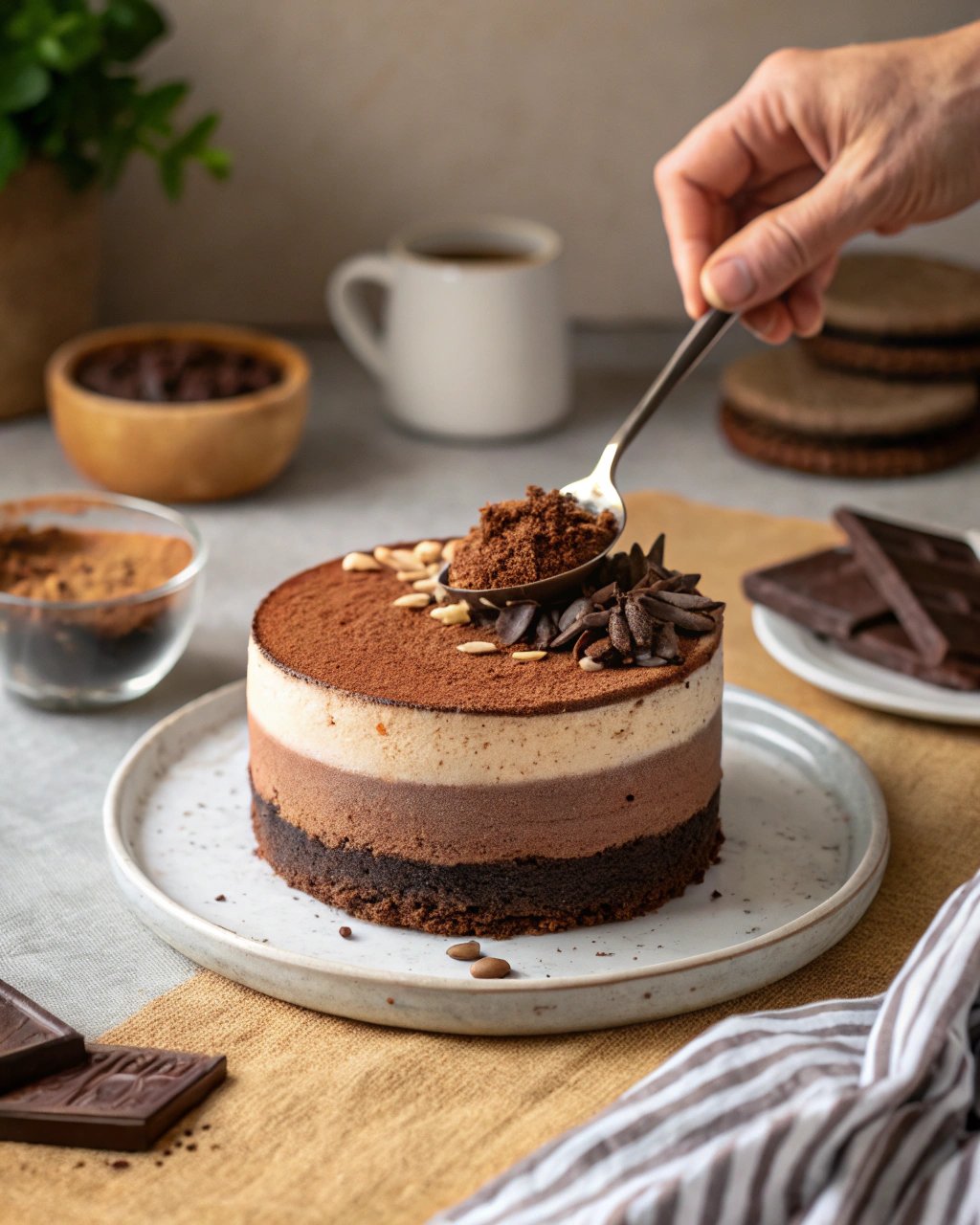 triple chocolate mousse cake