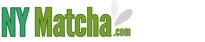 NY Matcha green tea powder logo with vibrant green color representing natural and healthy matcha products